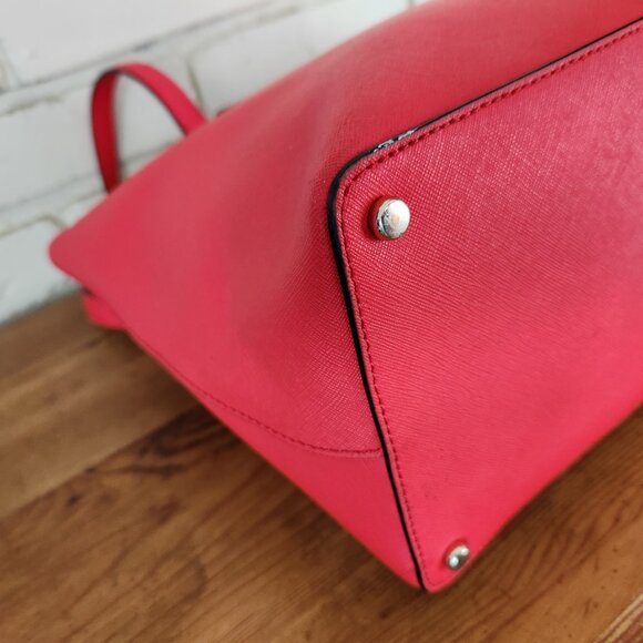 Euc Kate Spade Lucie Cameron Street Rosso Red Shoulder Bag Tote Purse - Picture 9 of 15